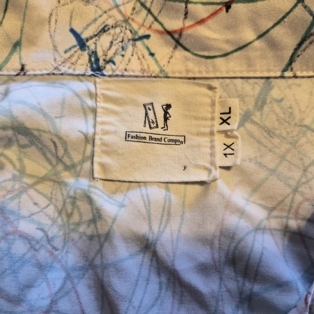 Fashion Brand Company Scrap Scribbles Satin Crop 1X / XL - Picture 2 of 2